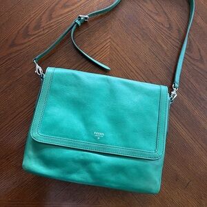 Fossil Green Leather Bag